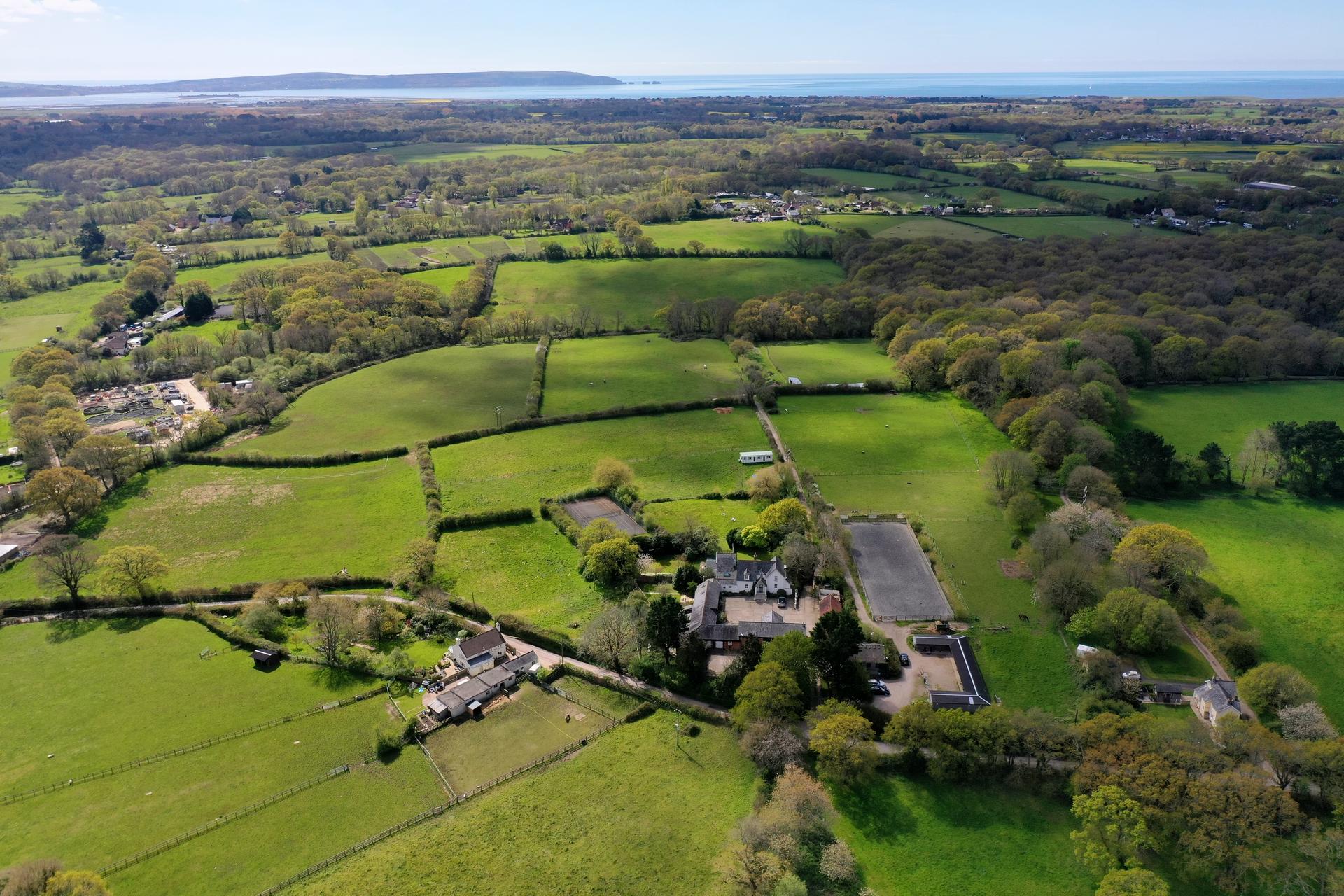Hazelhurst Farm, a refurbished residential and equestrian estate on the edge of Sway in the New Forest
