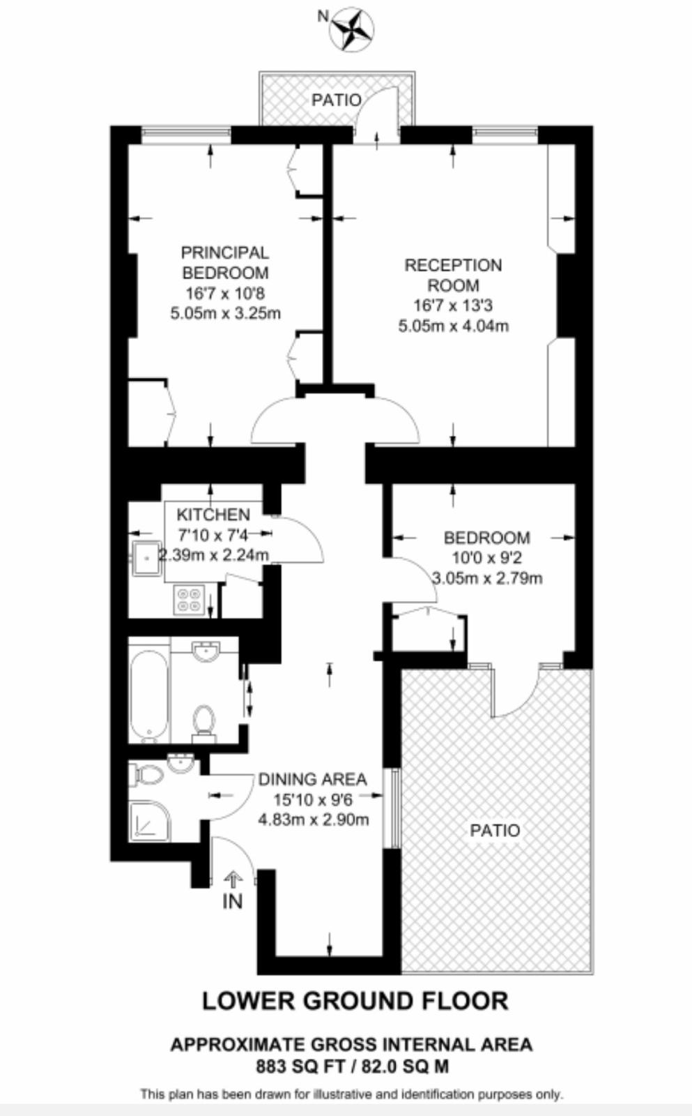 Flat 2, 41 Lennox Gardens floor plan